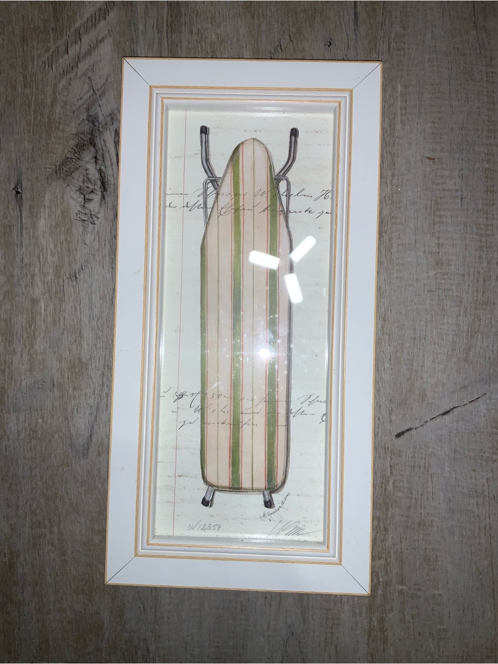 (Bin 4) Spicher and Company, picture frame with iron board